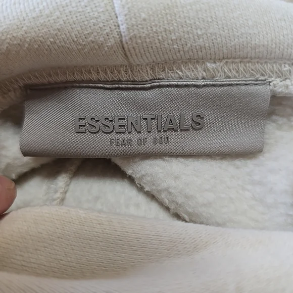 Fear of God Essentials Cream Hoodie Unisex Adult Size XS Some Flaws See Pics - Picture 12 of 14